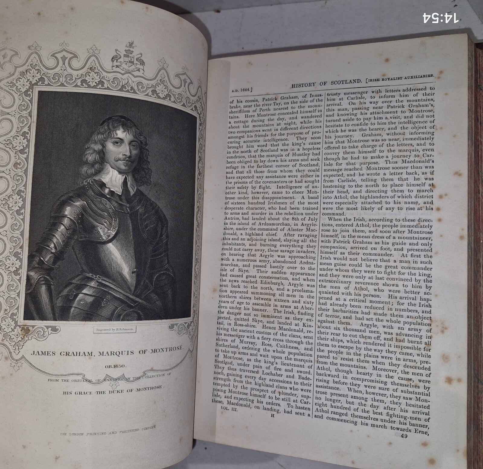 History of Scotland By Thomas Wright Vol I&II London Printing & Publishing Co.19