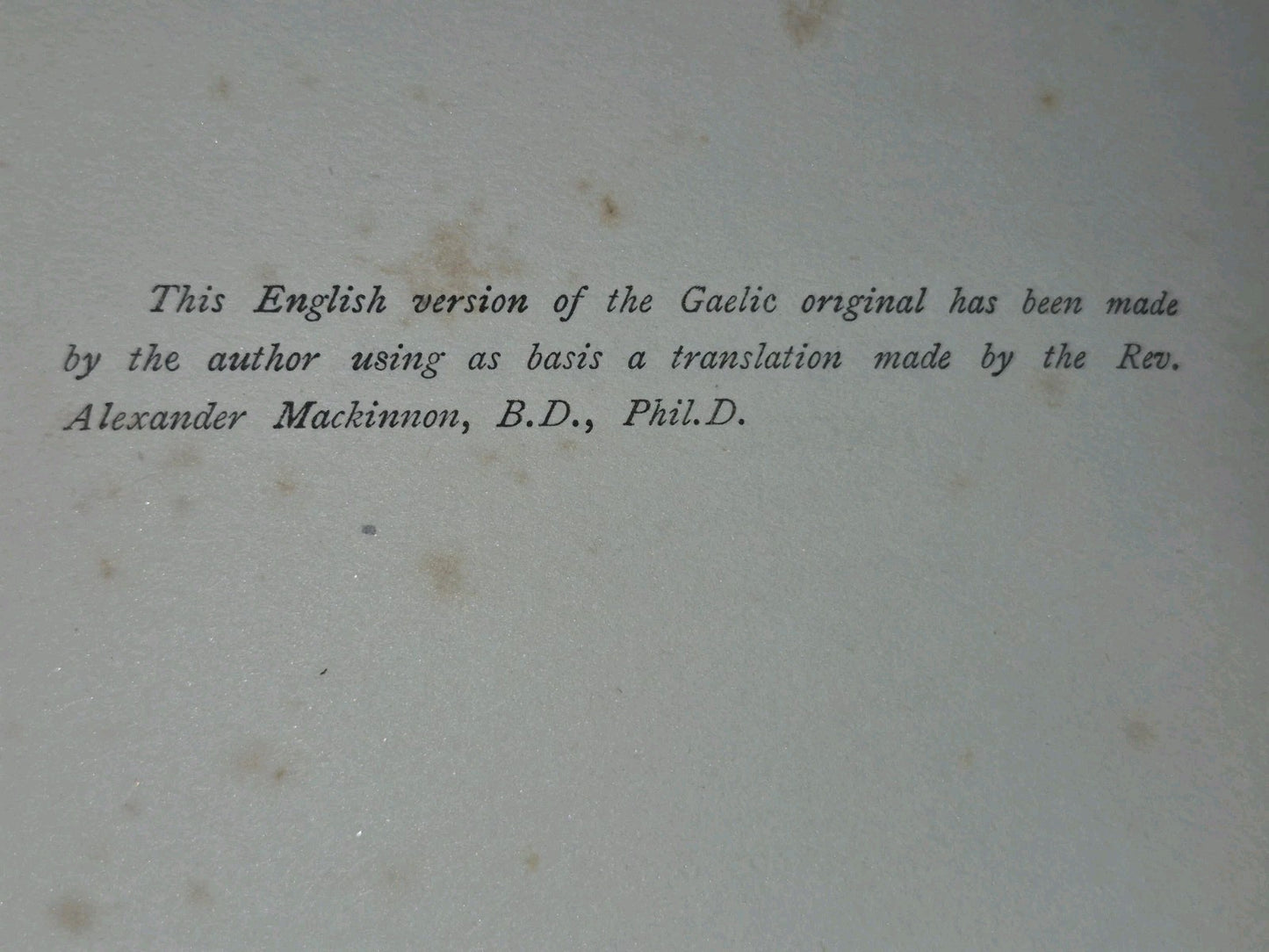 The Ogha Mor: Or The Tale-man On His Elbow Angus Robertson 19244