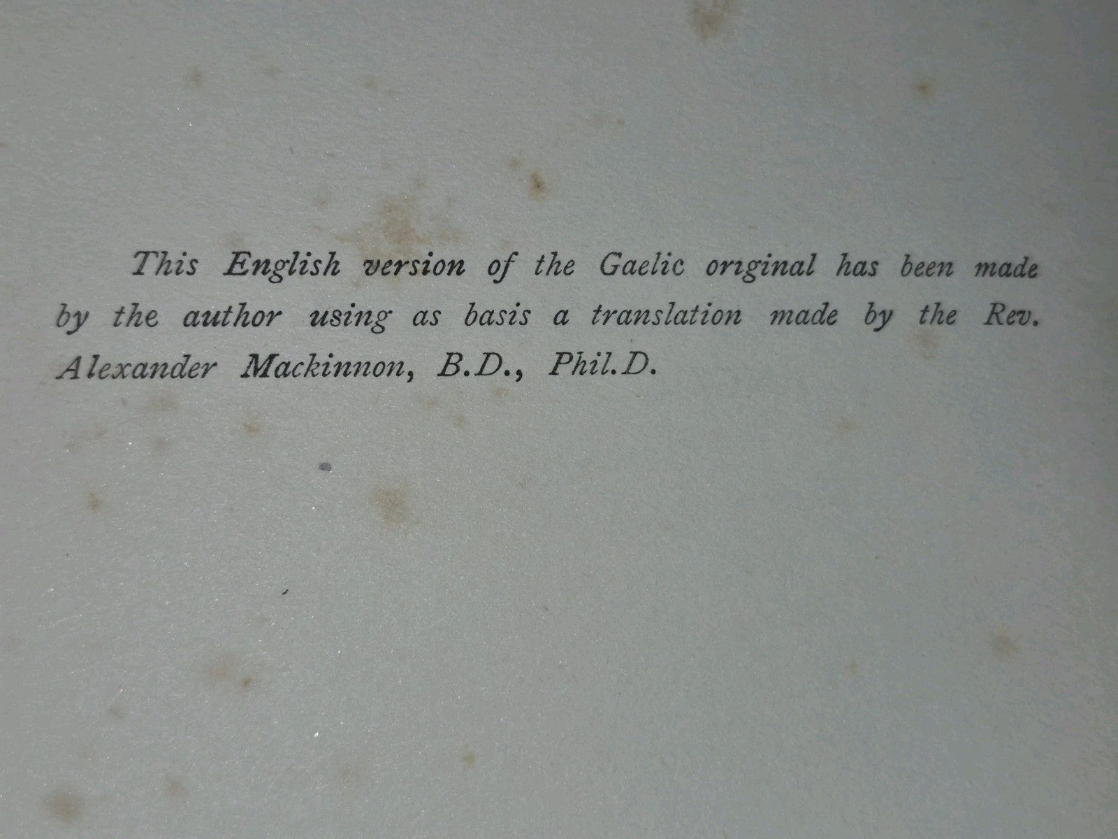 The Ogha Mor: Or The Tale-man On His Elbow Angus Robertson 19244