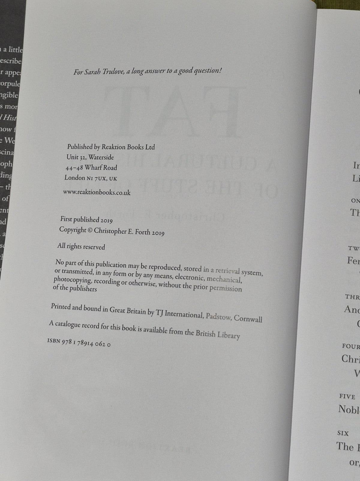 Fat : A Cultural History of the Stuff - Christopher E. Forth [Reaktion Books] Hb6