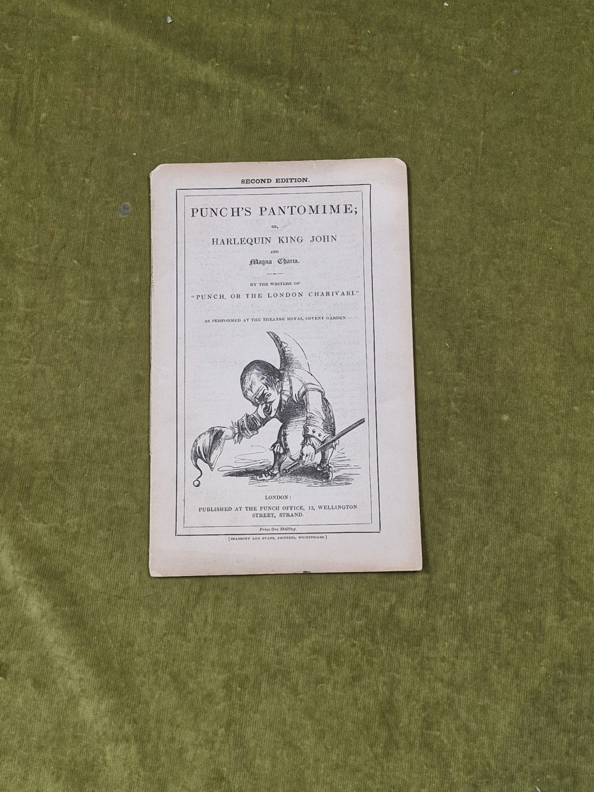 Punch's Pantomime or Harlequin King John & Magna Charta 1843 2nd Script in Wraps0
