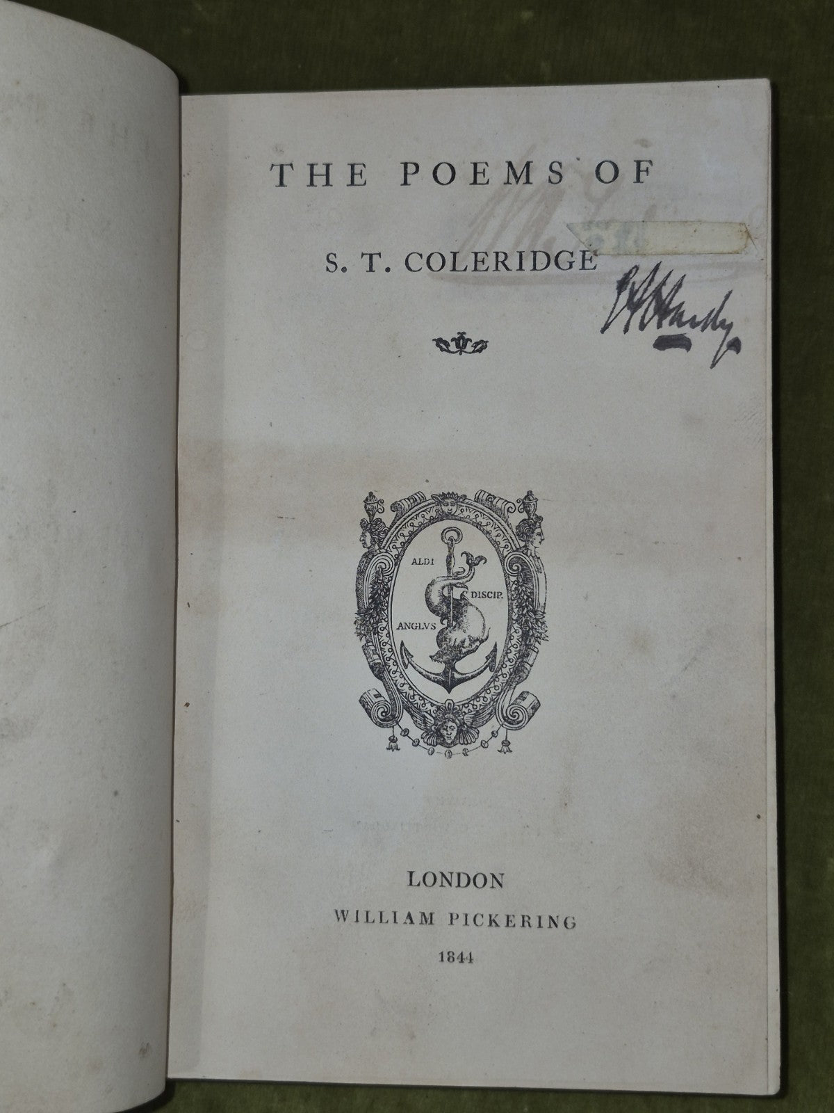 The Poems Of S. T. Coleridge - Pub: William Pickering - 1844 - Hardback Book4
