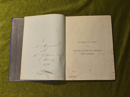 John Watson Souvenir of a tour Egypt Palestine Syria America Canada 1872 Signed4