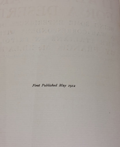 Italy's War for a Desert By Francis McMullagh. 1912 1st Edition 3