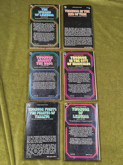 Lin Carter Lemuria Tandem First Editions Job Lot Wizard Thongor Magicians Gods1