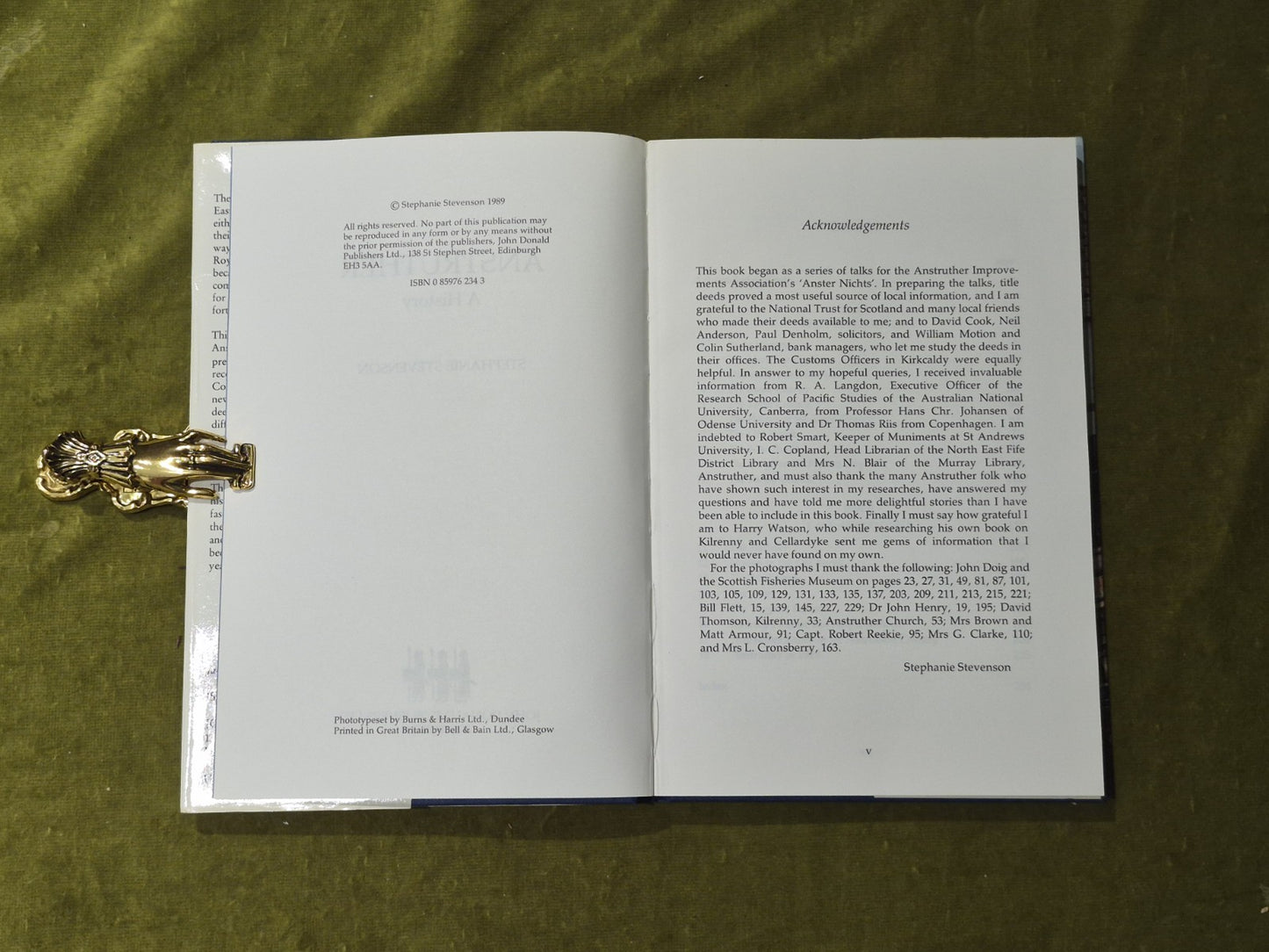 Anstruther: A History - Dr. Stephanie Stevenson , John Donald 1989 HB DJ4
