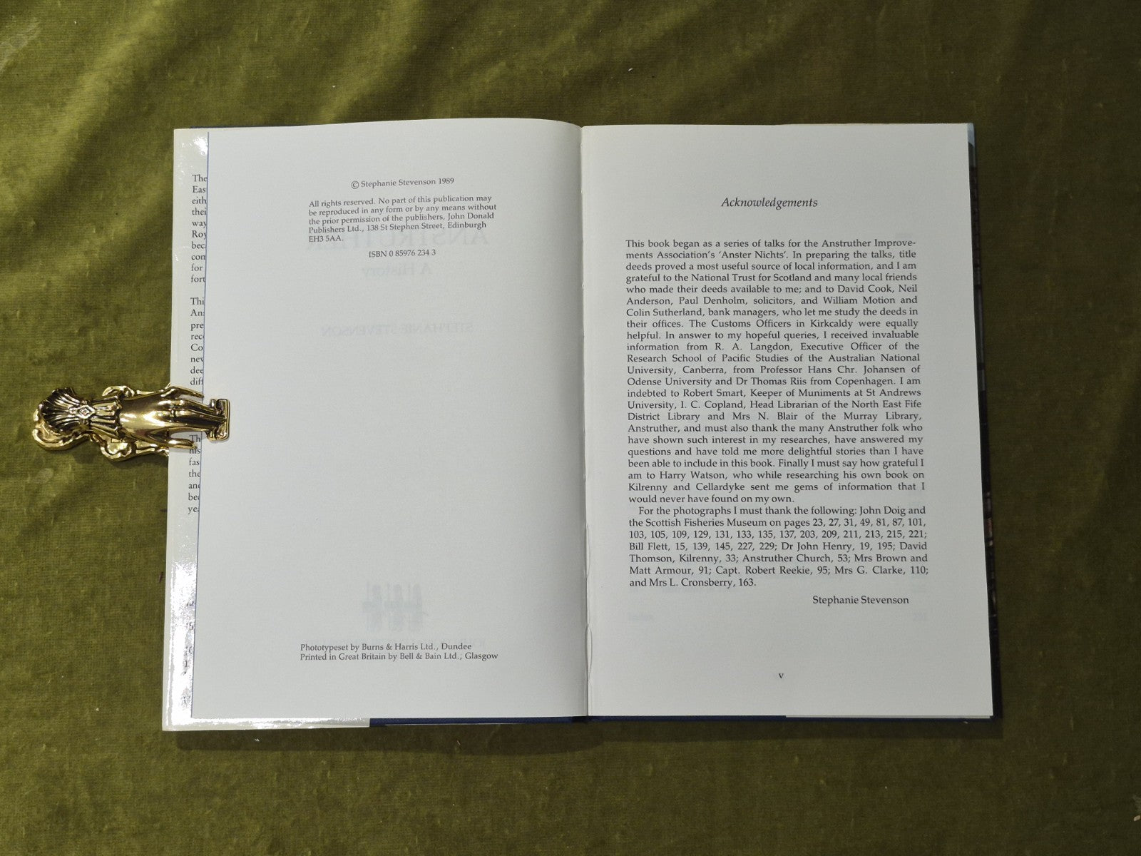 Anstruther: A History - Dr. Stephanie Stevenson , John Donald 1989 HB DJ4