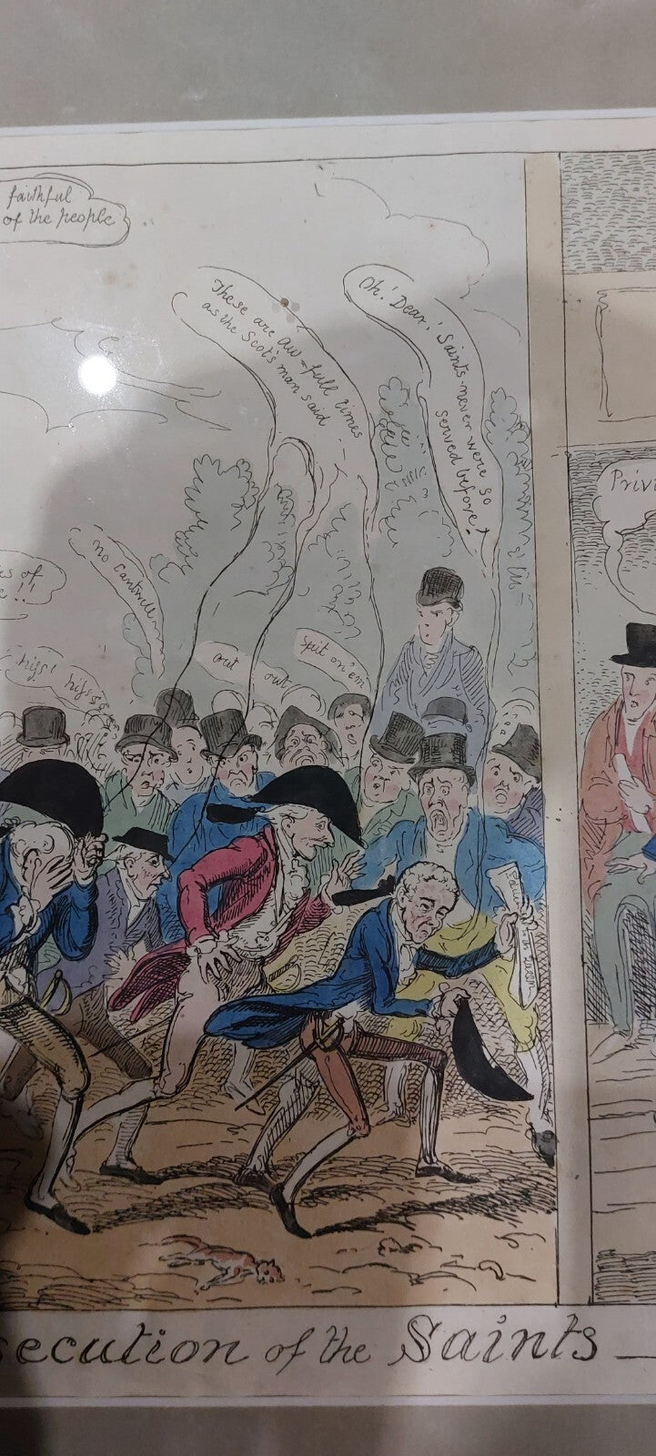 George Cruikshank, Benbow Pub 1820 PERSECUTION OF THE SAINTS Political Satirical4
