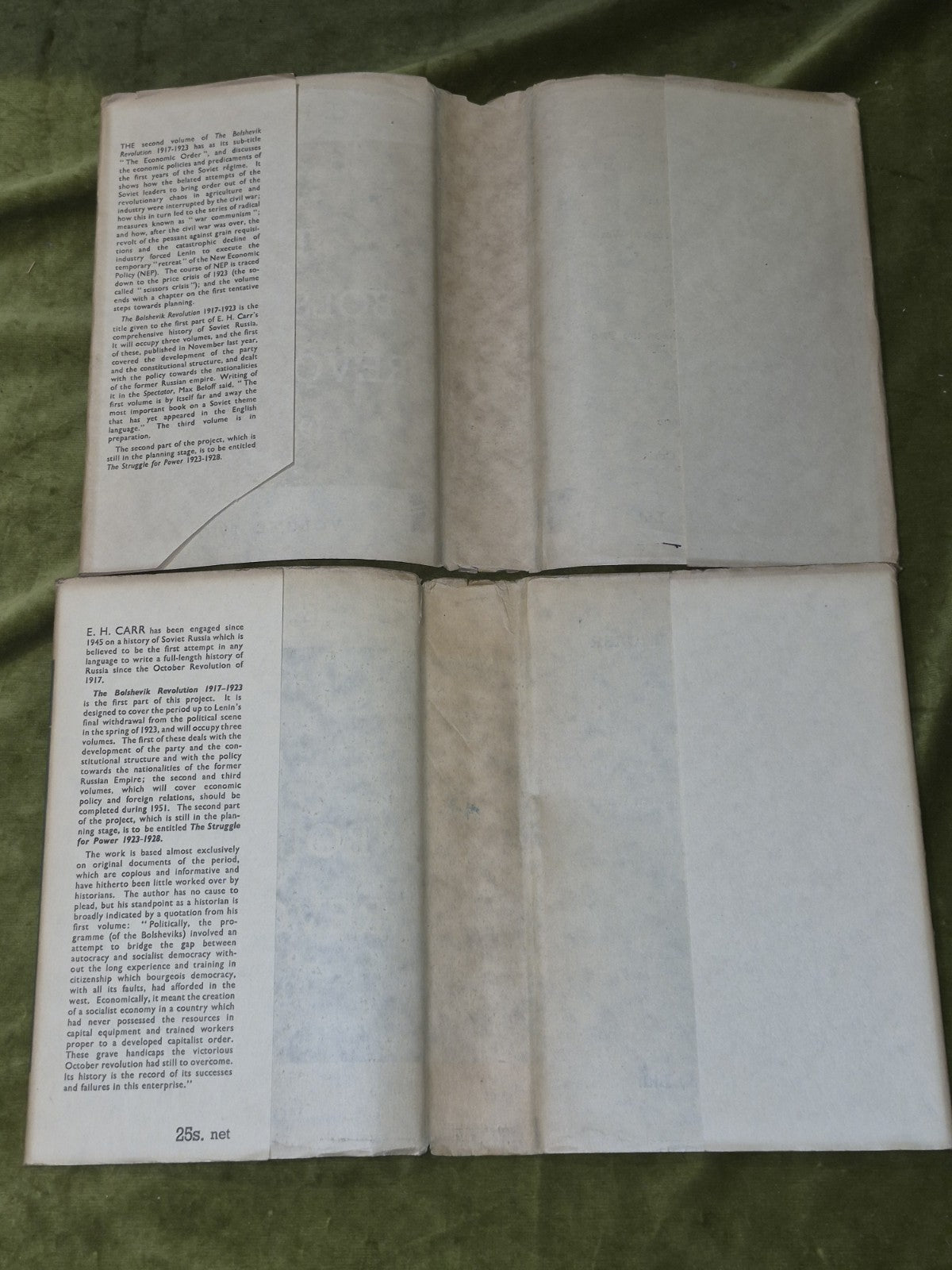 The Bolshevik Revolution E. H. Carr (1950 1952) Vols 1 and 23