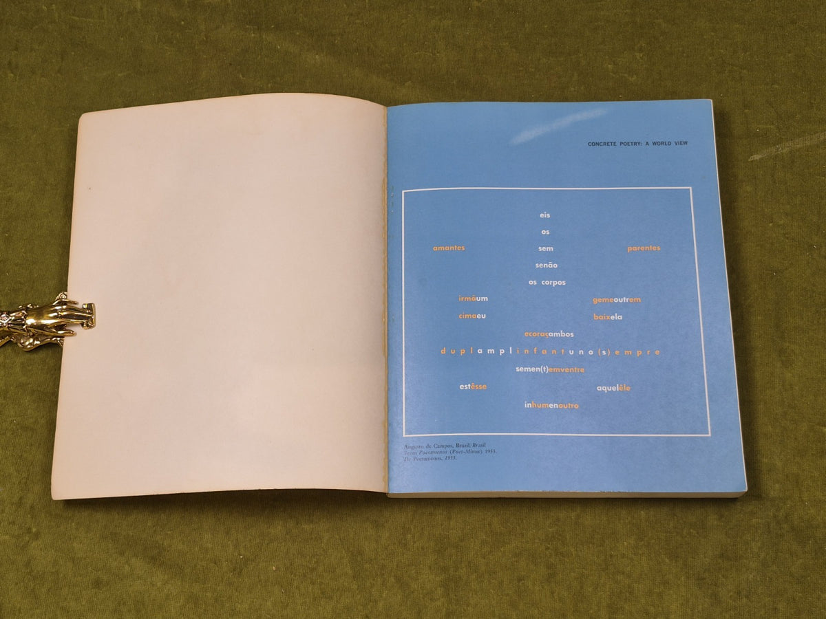 Concrete Poetry A World View Ed. by Mary Ellen Solt 1971 Indiana University PB3
