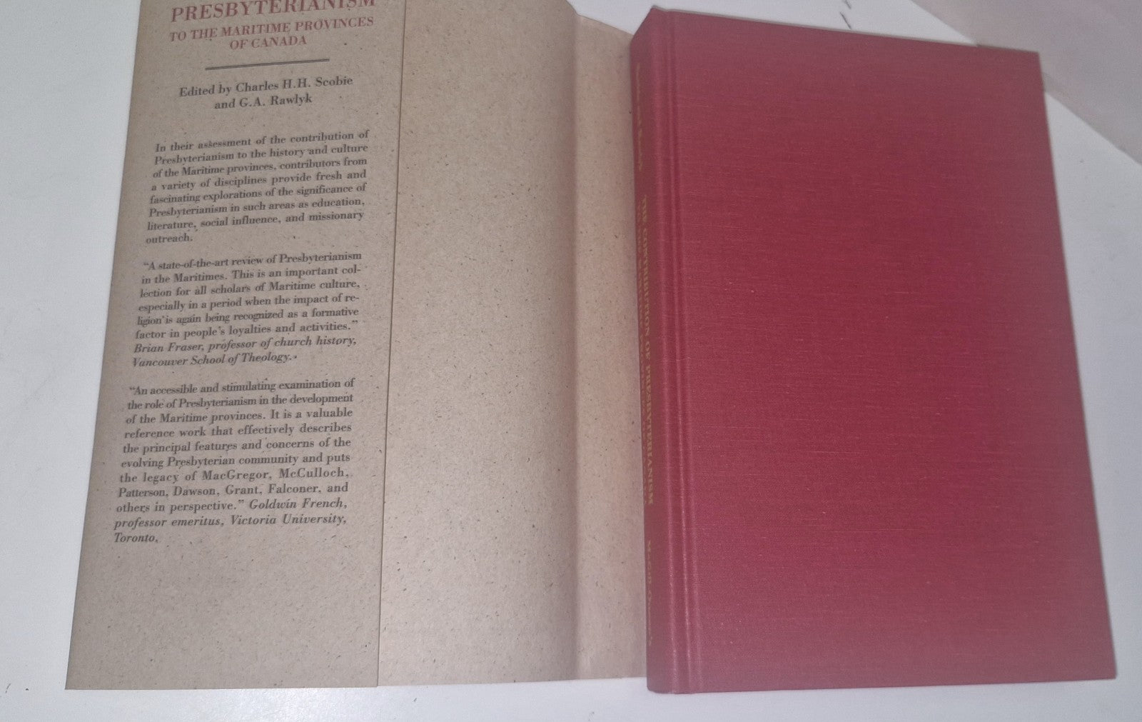 The Contribution of Presbyterianism to the Maritime Provinces of Canada HC dj 4