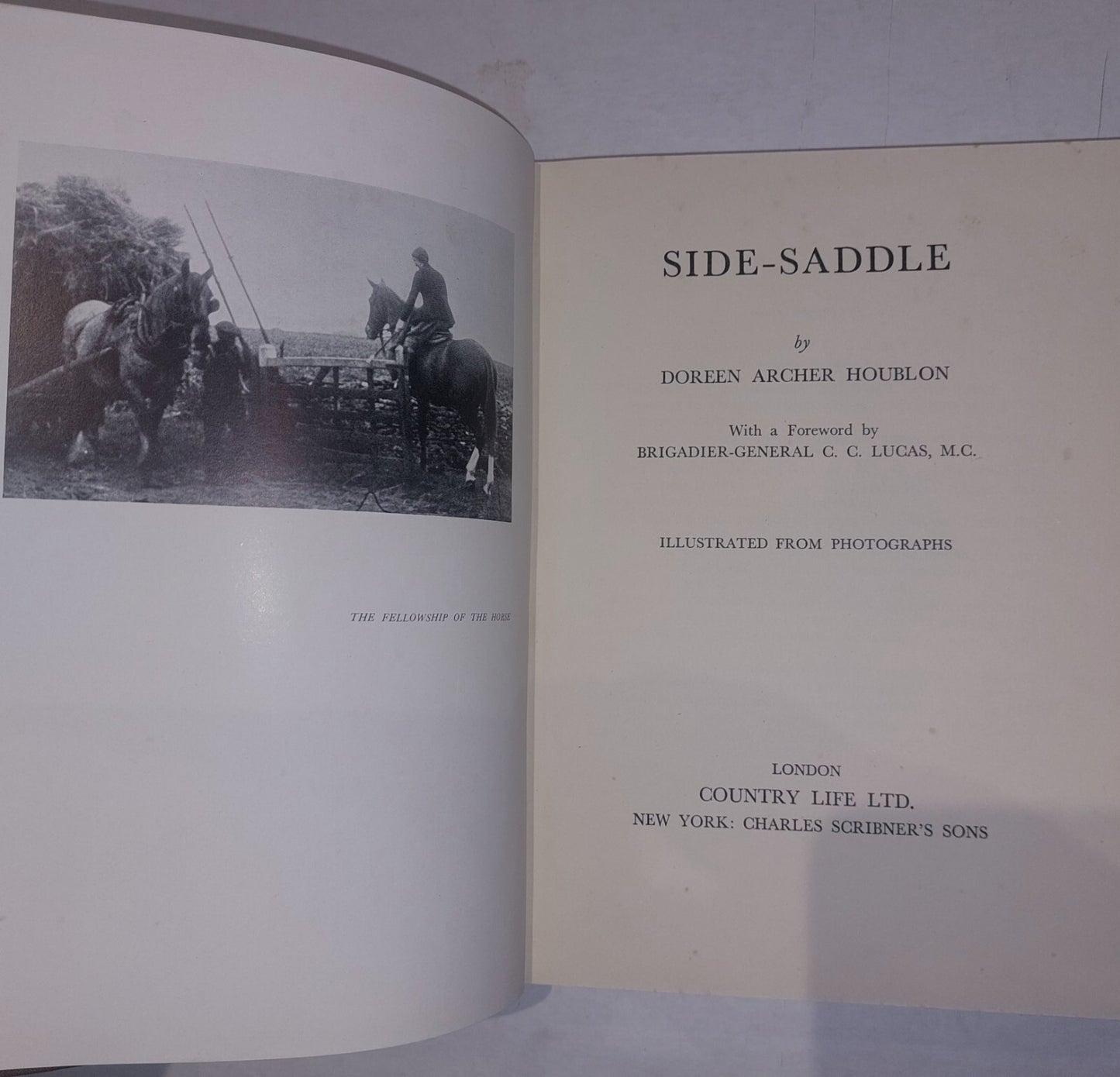 SideSaddle By Doreen Archer Houblon. Country Life Ltd 1938 1st Edition, Equine.1