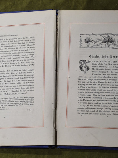 A Memorial Of The Disruption Worthies 1843 Complete in 4 Volumes10