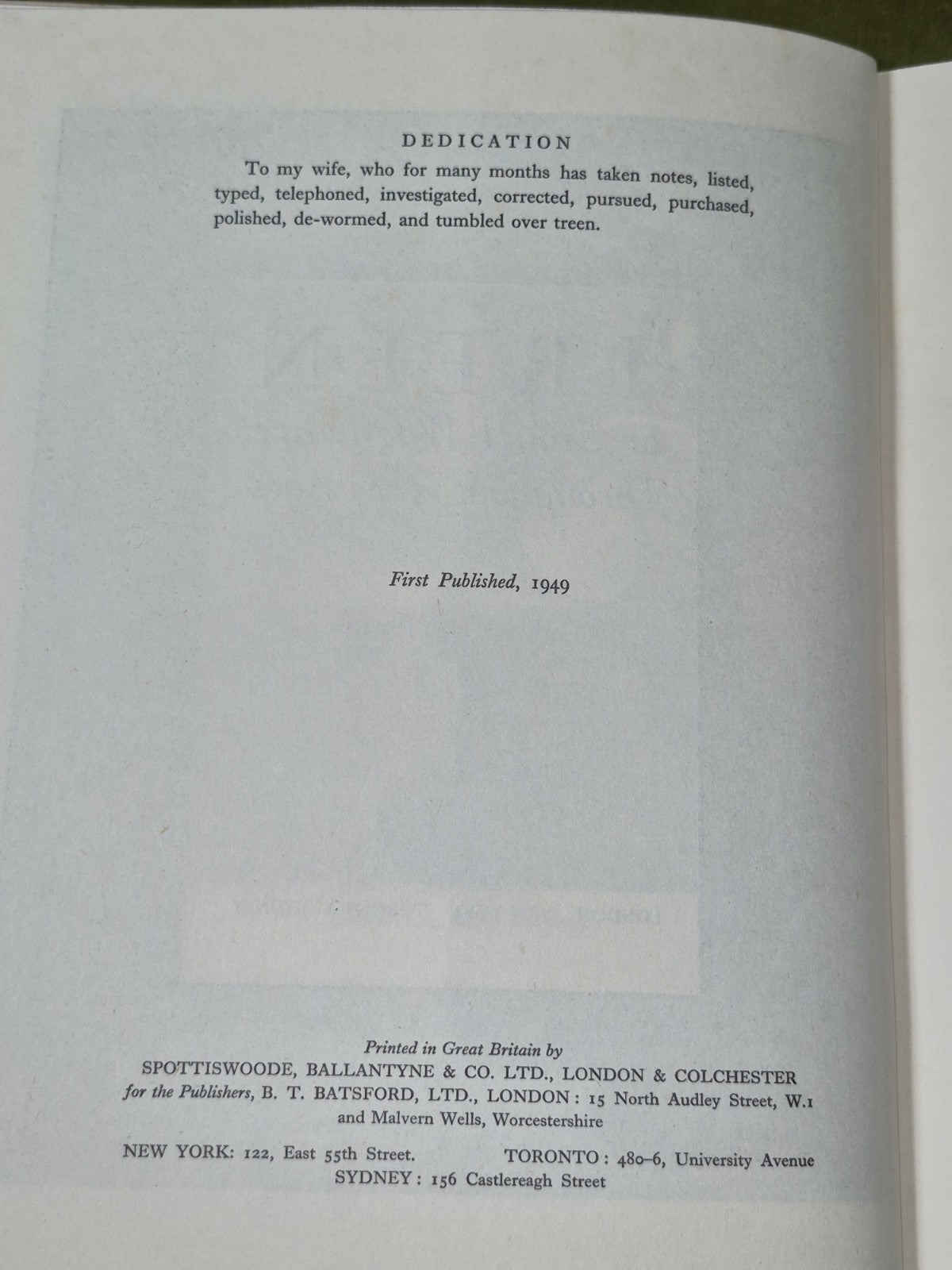 Treen or Small Woodware Throughout the Ages Edward H. Pinto 1949 1st Ed.  HC DW6
