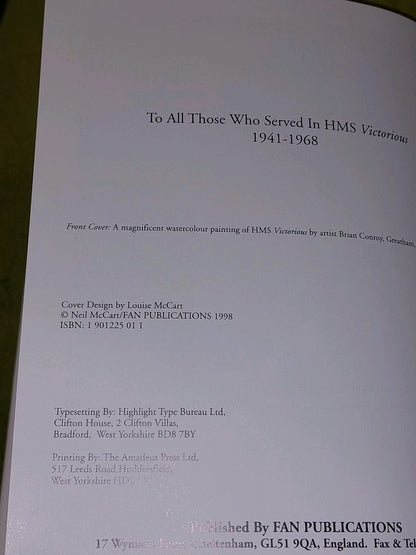 HMS VICTORIOUS 1937-1969 - Neil McCart (1998) [Fan Publications] Hb Book4