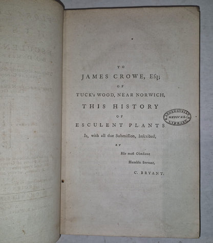 1783 Flora Diaetetica or History of Esculent Plants By Charles Bryant 1st Editn10