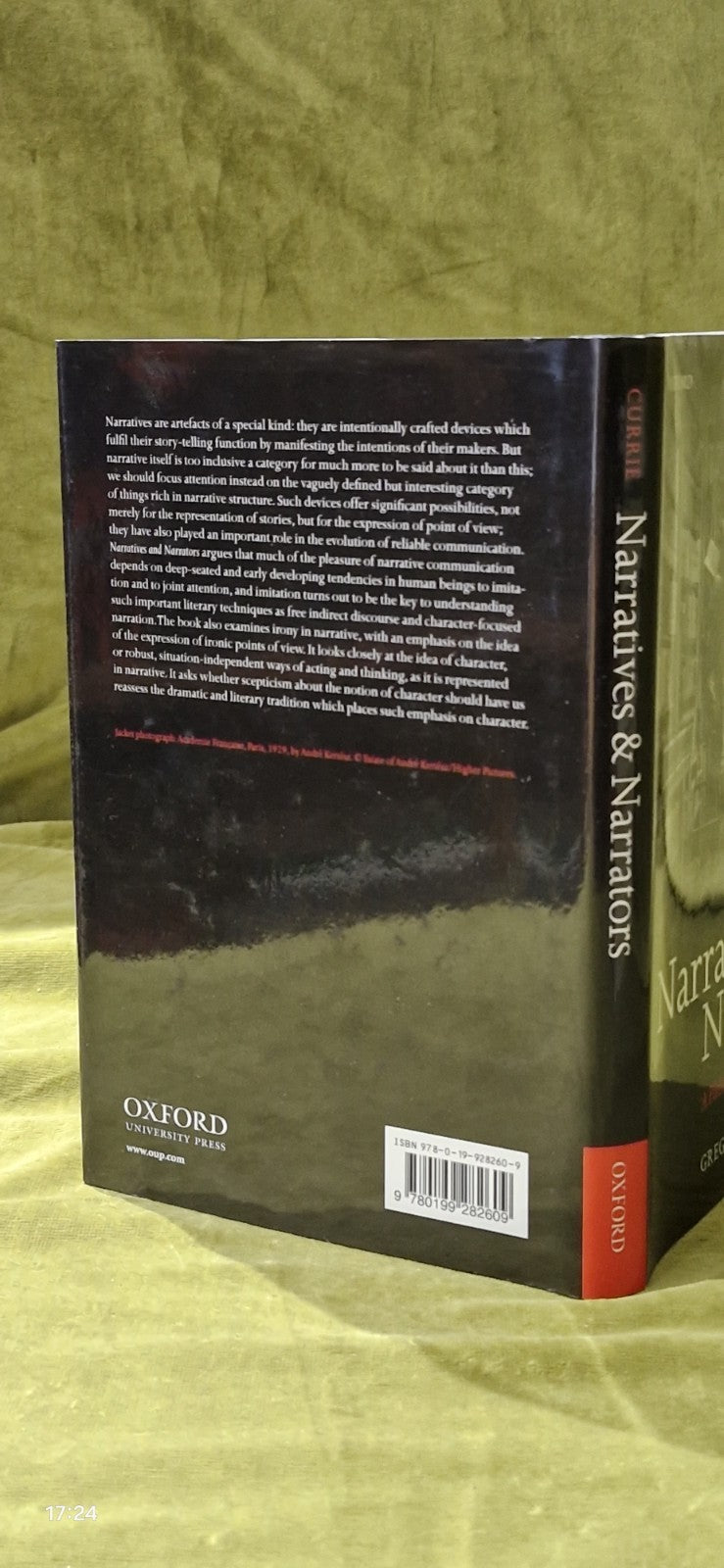 Gregory Currie / NARRATIVES & NARRATORS A PHILOSOPHY OF STORIES 1st Edition 20102