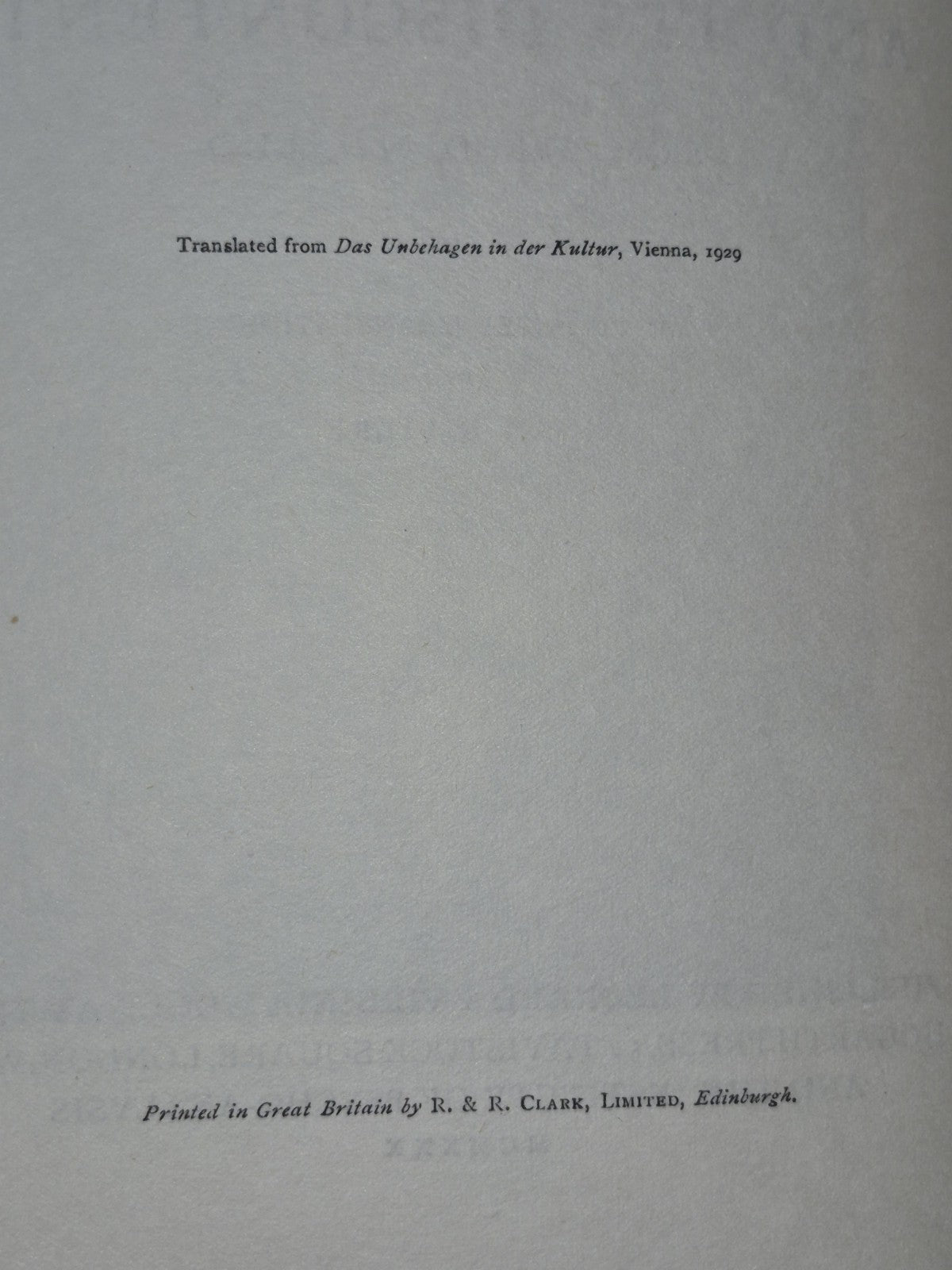 Civilization and its Discontents First Edition Freud 1930 Hogarth Press Woolf7