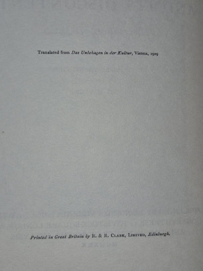 Civilization and its Discontents First Edition Freud 1930 Hogarth Press Woolf7