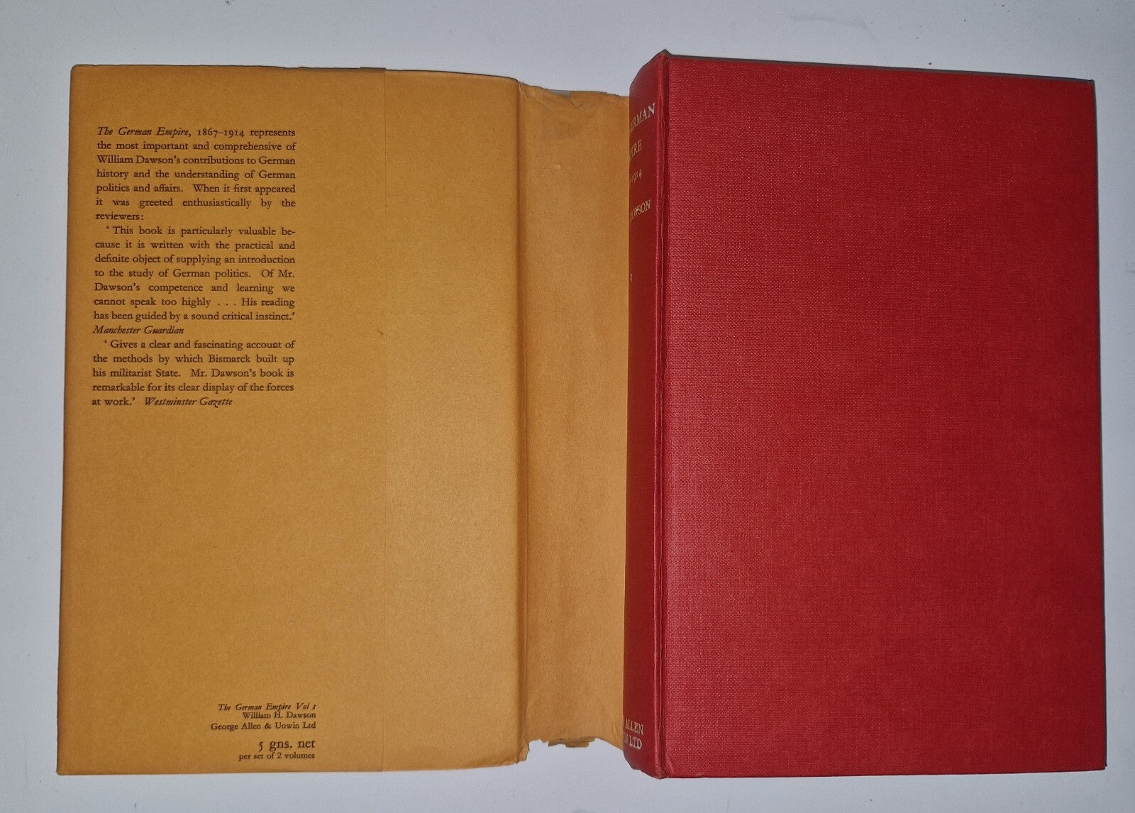 The German Empire 1867-1914 And The Unity Movement, William Harbutt Dawson 19663