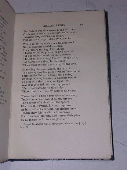 Carmina Legis / Verses Illustrative of the Law of Scotland (1920) WM Gloag Book7