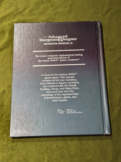 Advanced Dungeons & Dragons AD&D Monster Manual II Hardback 2016 TSR 19831