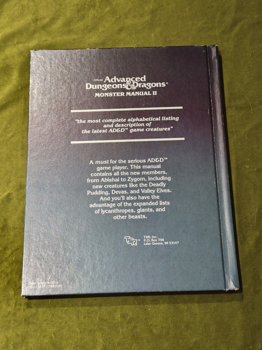 Advanced Dungeons & Dragons AD&D Monster Manual II Hardback 2016 TSR 19831
