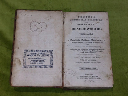 SET Fowler's Directory of Upper Renfrewshire 1830-31 & Lower 1834-35 - 2 Volumes15