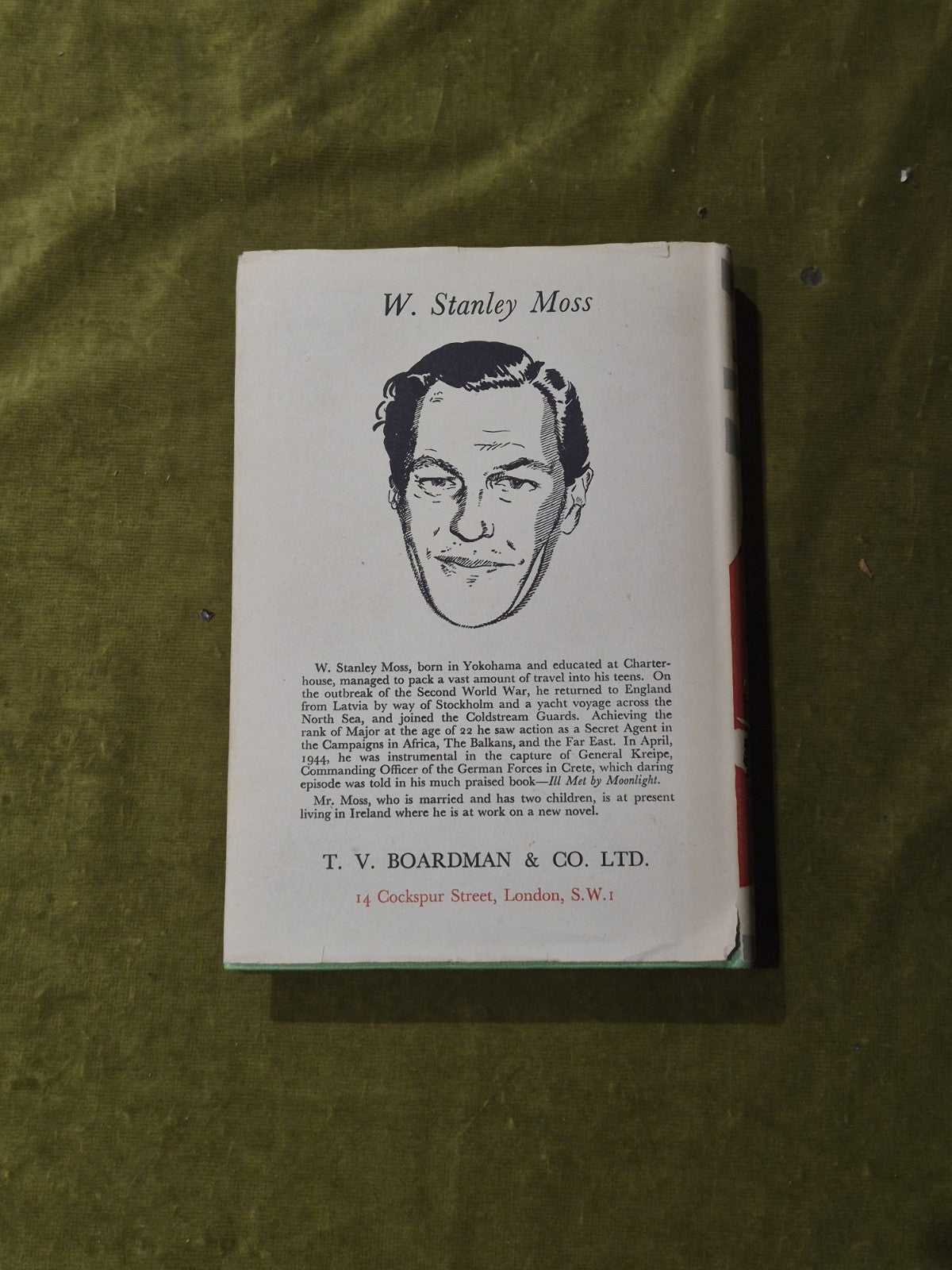 The War of Shadows - W Stanley Moss  - Boardman 1st Ed HB DJ  19521