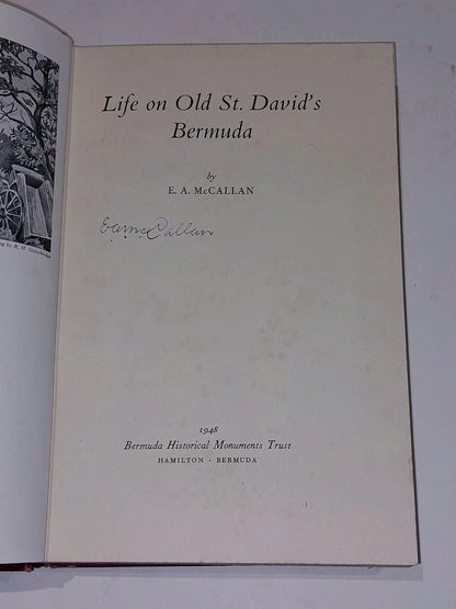 Life On Old St.David's Bermuda By E A McCallan Bermuda Historical Trust SIGNED6