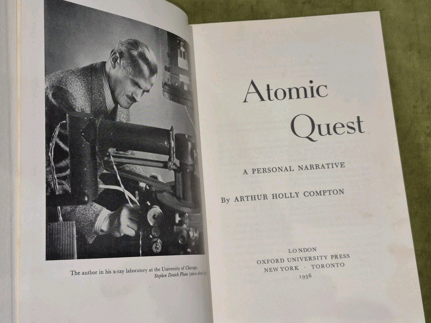Arthur H. Compton (1956) Atomic Quest First Edition7