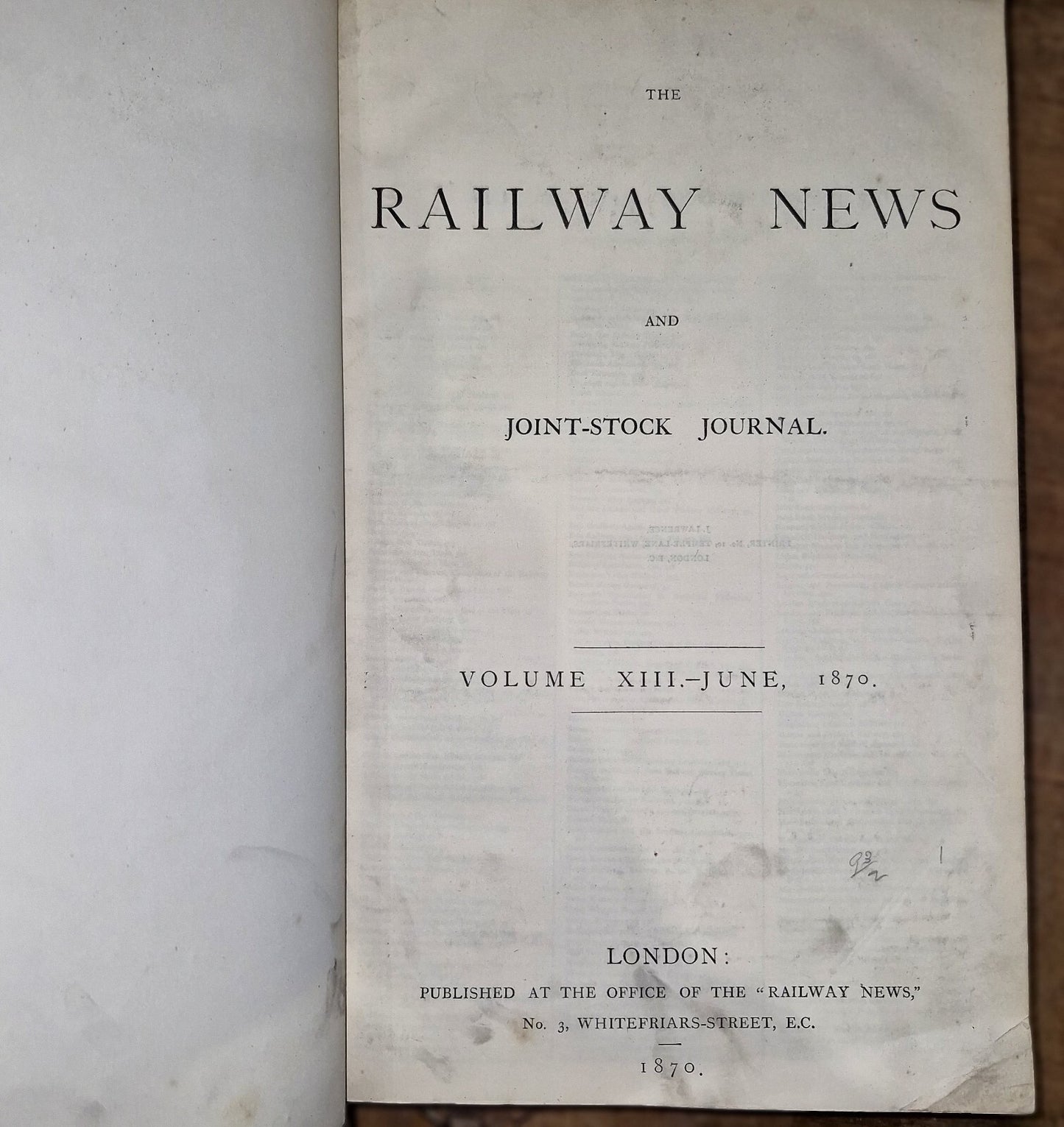 The Railway News For Year 1870 Large Leather-bound Summary Of Statistics & News 4