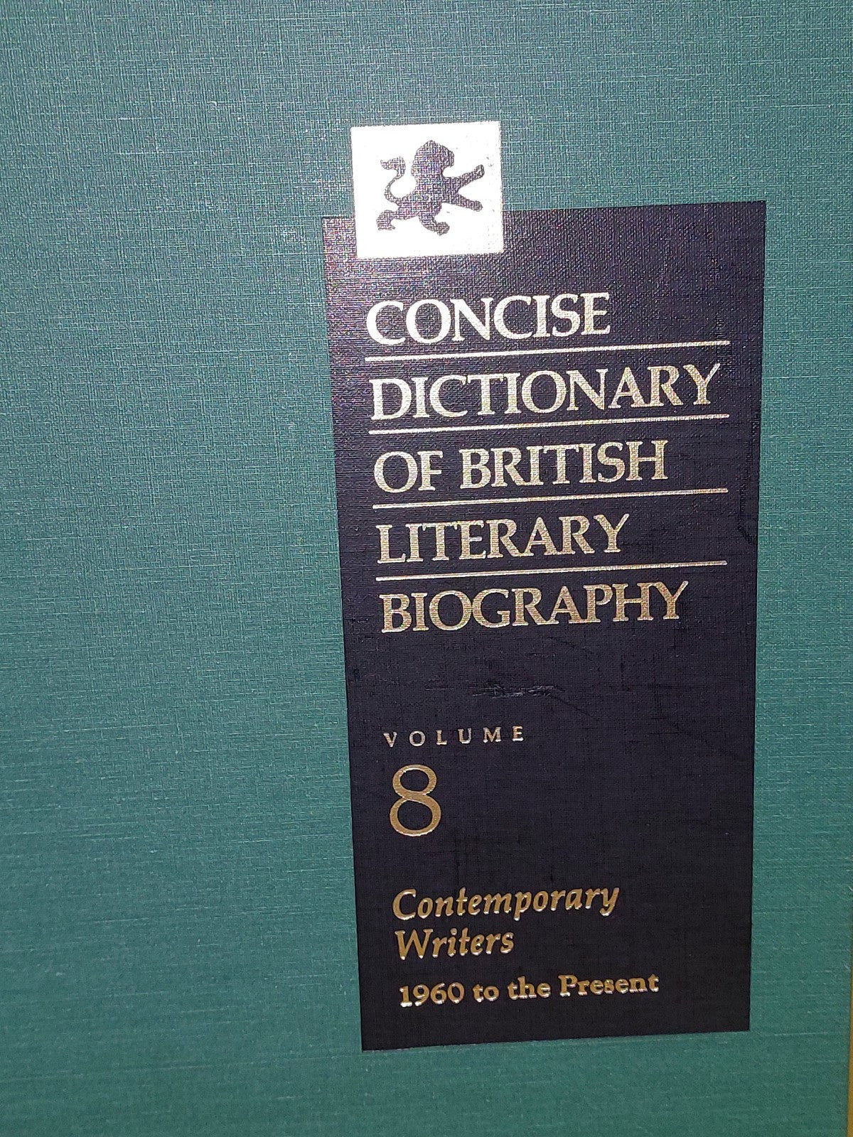 Concise Dictionary of British Literary Biography, 8 Volume Set (1992)3