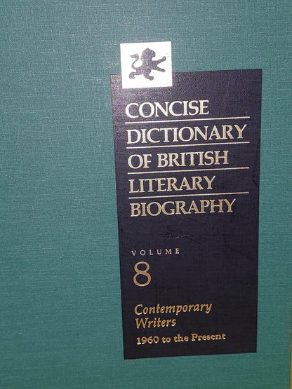 Concise Dictionary of British Literary Biography, 8 Volume Set (1992)3