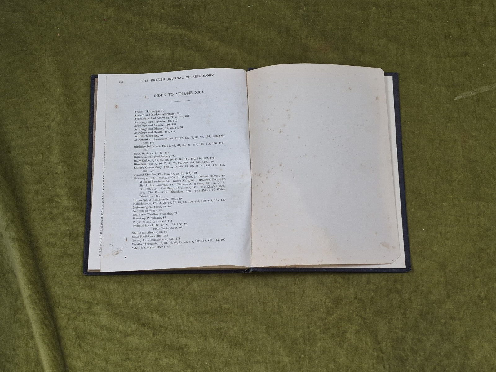The British Journal of Astrology Vol XXII 1928-1929 - E. H. Bailey HB5