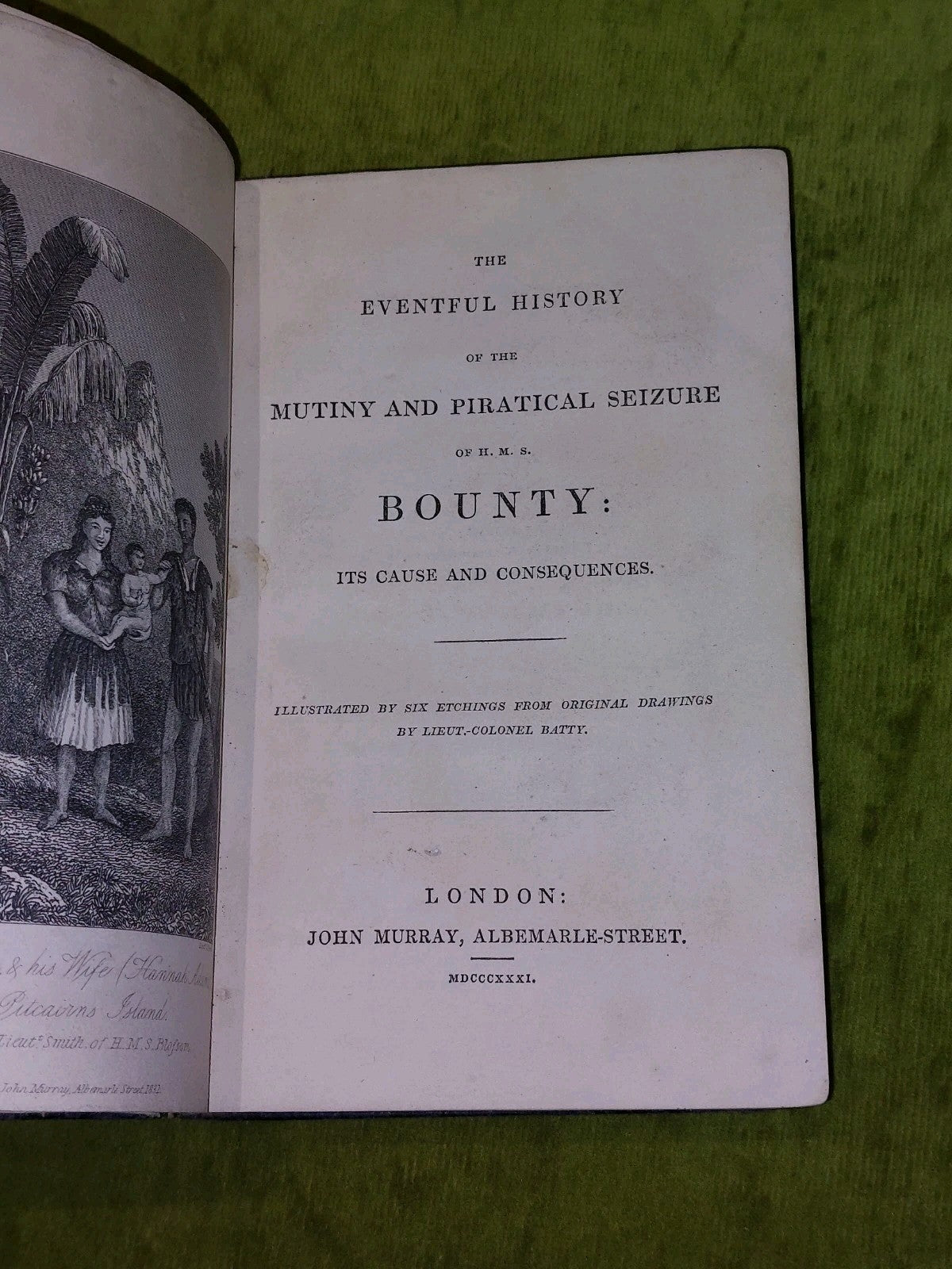 The Eventful History Of Mutiny Of The Bounty (1831) 1st Edition Hb Book8
