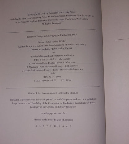 Against The Spirit Of System, John Warner, Princeton Uni Press (1998) Book4