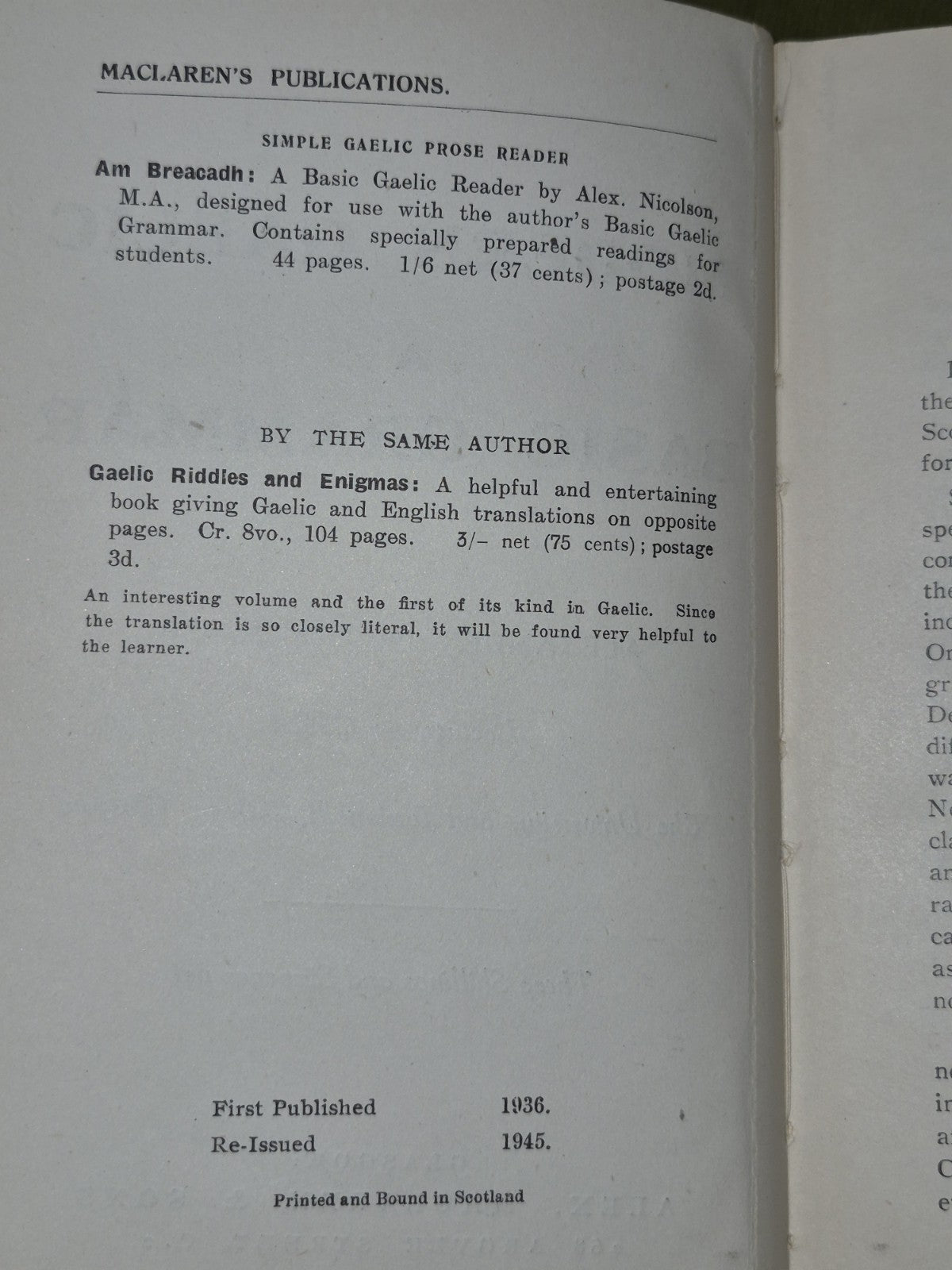 Modern Gaelic A Basic Grammar Alexander Nicolson 19455