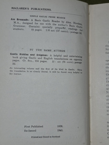 Modern Gaelic A Basic Grammar Alexander Nicolson 19455