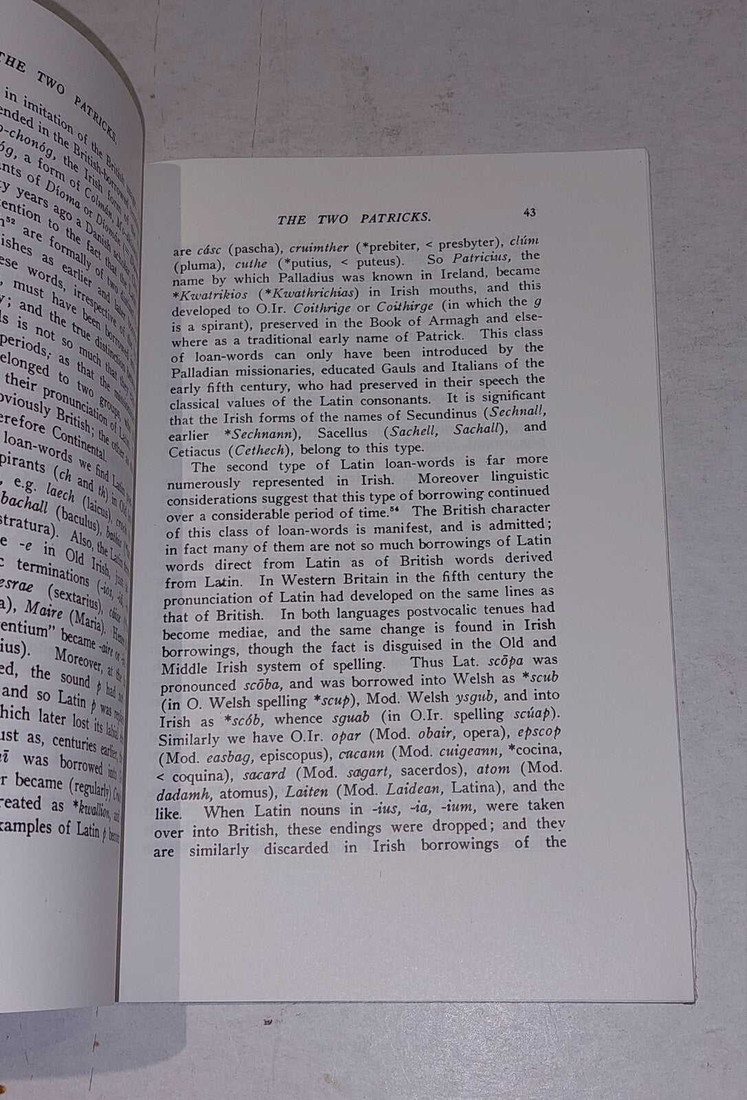 The Two Patricks - Christianity In 5th C Ireland Thomas O'Rahilly (1971) Pb Book1