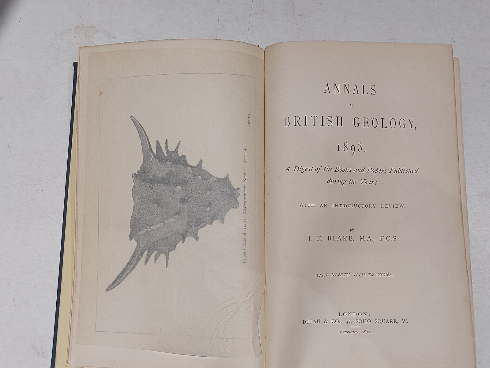 Annals of British Geology, 1893 1st Edition By J. F. Blake 2