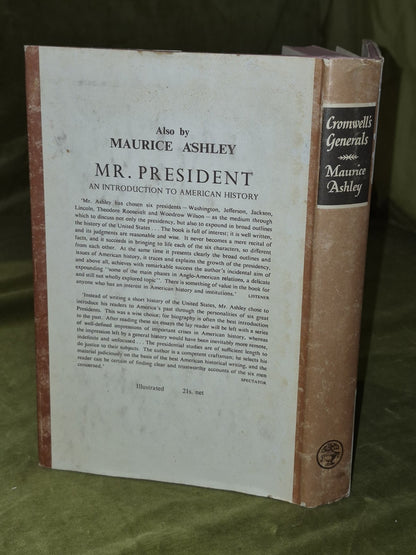 Maurice Ashley Cromwell's Generals (1954) Hardcover Dustjacket Jonathan Cape2