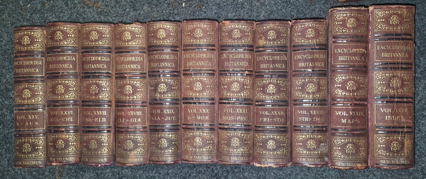 Encyclopedia britannica Tenth Edition 10th The New Volumes To Ninth 9th & Maps0