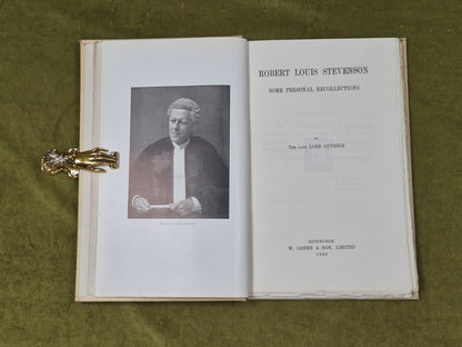 Lord Guthrie  'Robert Louis Stevenson'. W. Green & Son , 1920 Limited 1st Ed3