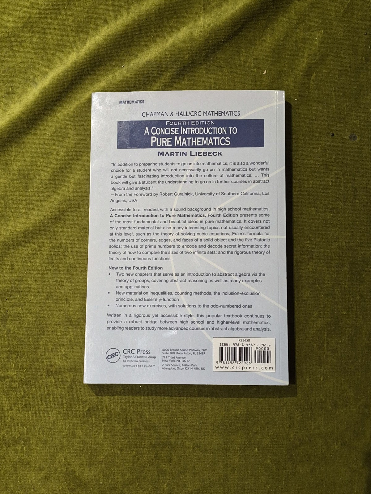 A Concise Introduction to Pure Mathematics Fourth Edition - Martin Liebeck1