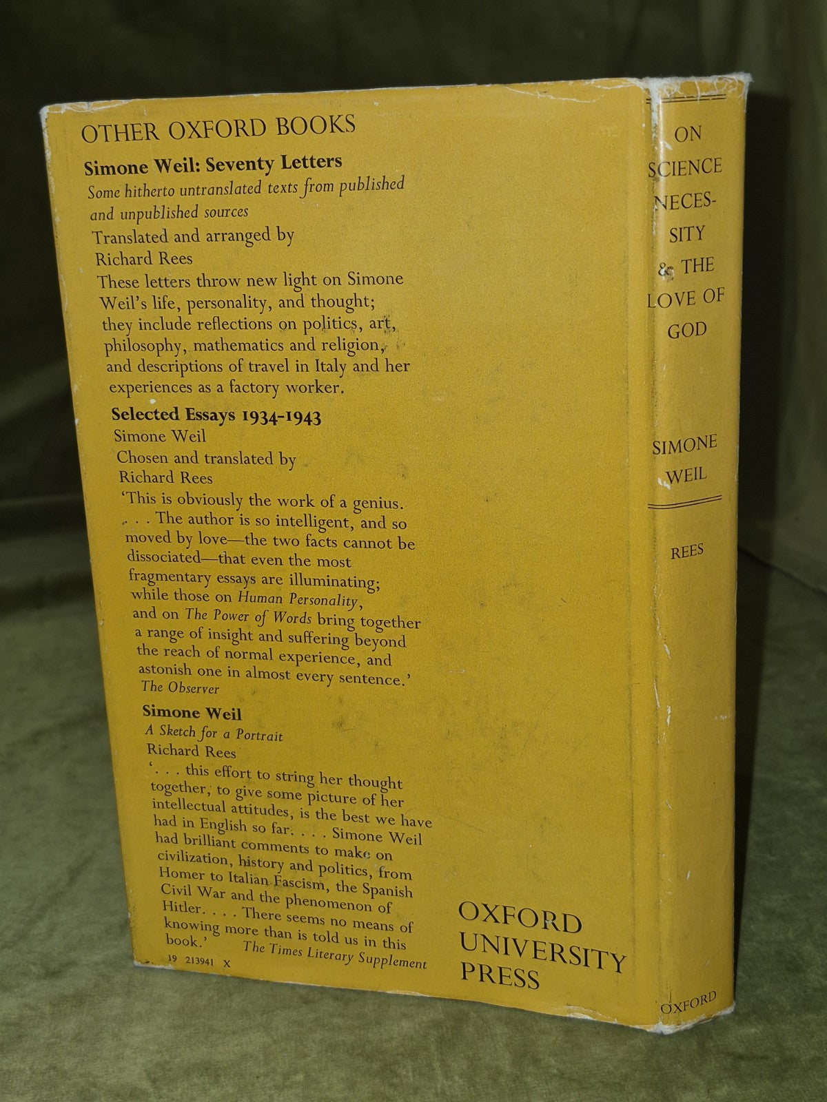 Simone Weil On science, necessity, and the love of God 19681