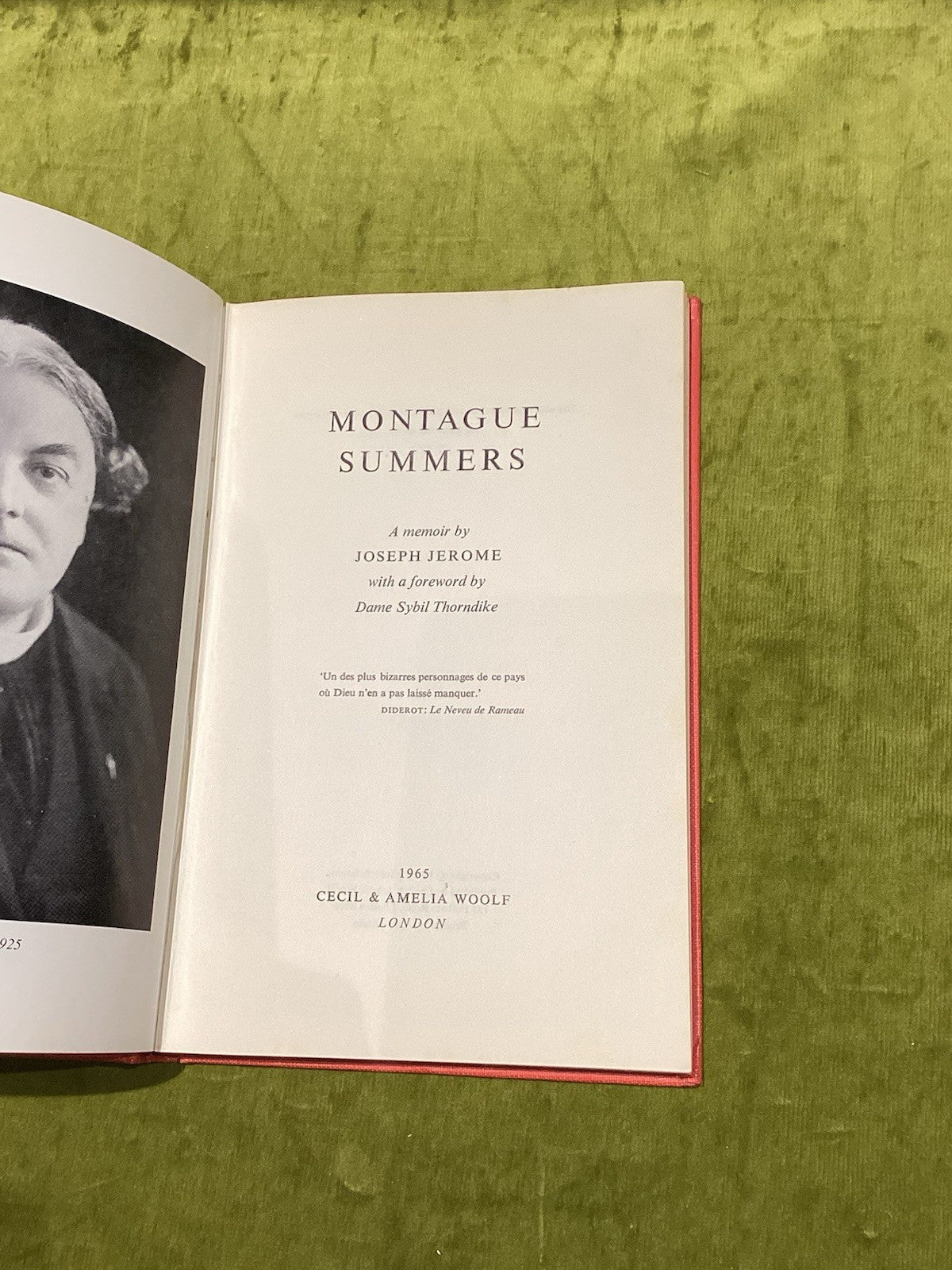 Montague Summers : A Memoir (1965) [C & A Woolf] limited printed hb book2