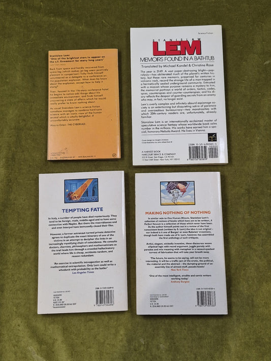 4 Stanislaw Lem Books: Futorological Congress, Chain of Chance, Bathhtub, Vacuum1