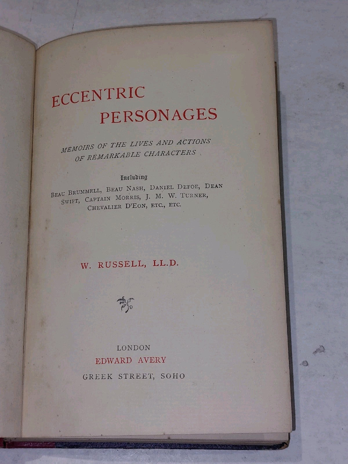 Eccentric Personages by W. Russell, Lives & Actions Remarkable Characters, c18802