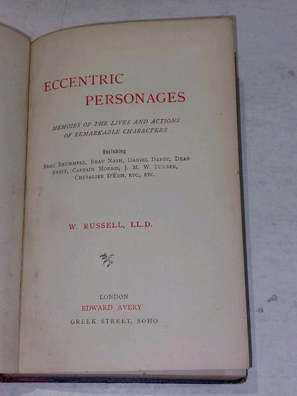Eccentric Personages by W. Russell, Lives & Actions Remarkable Characters, c18802